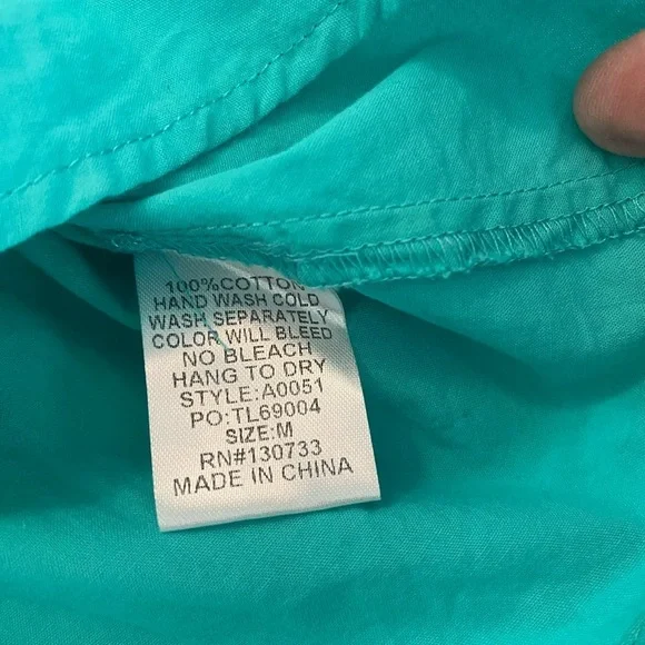 Umgee Babydoll Tunic Top blouse flutter cap sleeve size medium cotton - Picture 4 of 6